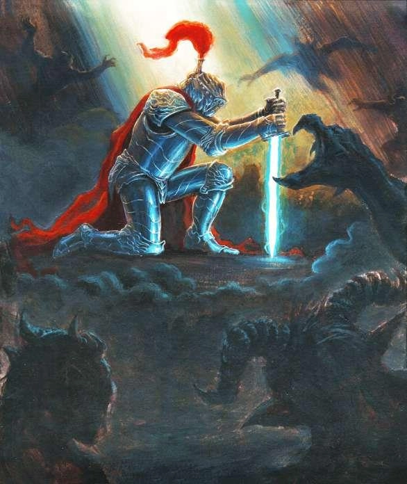 Ilustración de la baraja caballero